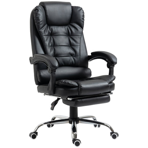 Rootz Executive Office Chair - Ergonomic Chair - Reclining Seat - Comfort Tilt Function - 64.5cm x 69cm x 117cm - Black