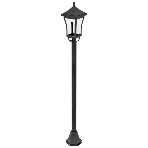 Rootz Outdoor Solar Lamp - Garden Light - LED Light - Automatic Activation - 15 x 15 x 127 cm - Black