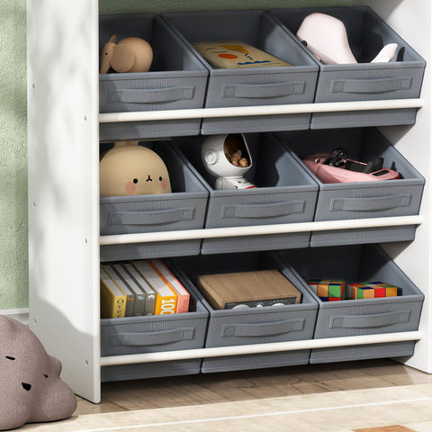 Rootz Kids Storage Rack - Toy Cabinet - Organizer Shelf - Promotes Tidiness - 105L x 30W x 80H cm