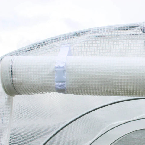 Rootz Replacement Greenhouse Cover - Greenhouse Cover - Walk-in Greenhouse - Roll-up Windows - Weather Resistant - Transparent - 300cm x 200cm x 200cm