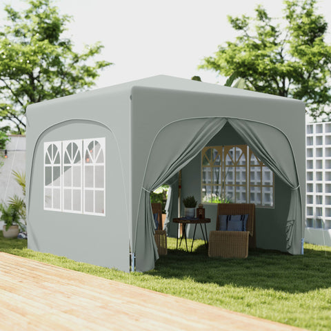 Rootz 3x3m Gazebo - Pop-Up Garden Tent - Portable Shelter - UPF50+ Protection - 300x300x273cm