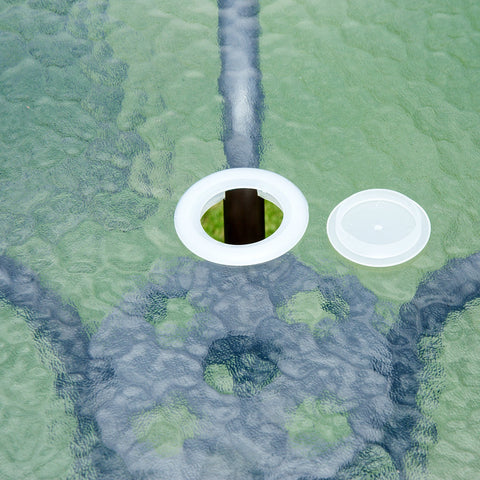 Rootz 6-Part Garden Furniture Set - Bistro Set - Outdoor Dining Set - Comfort & Style - Steel & Polyester - Table Ø80x69.5cm, Chairs 51.5x64x93cm