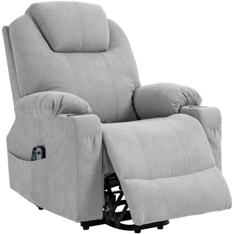 Rootz TV Armchair - Recliner Chair - Massage Chair - Ultimate Comfort - Effortless Stand-Up Assistance - Customizable Recline - Full-Body Massage - 90L x 101W x 107H cm - Polyester, Foam