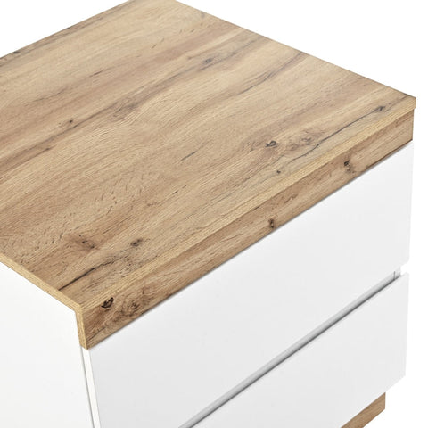 Rootz Stylish Bedside Table - Nightstand - Bedside Cabinet - Ample Storage - 55cm x 40cm x 55cm