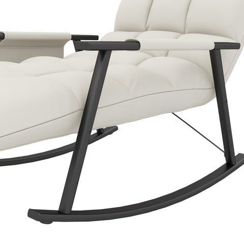Rootz Rocking Chair - Recliner with Footrest - Adjustable Still Chair - Microfiber Comfort - 60cm x 134cm x 70cm - 120kg Capacity