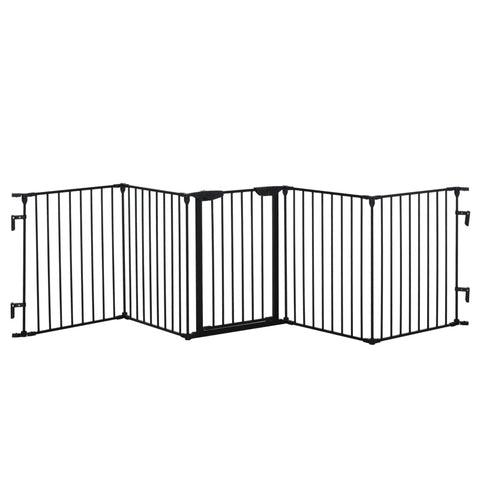 Rootz 2-in-1 Barrier Dog Playpen - Pet Fence - Security Gate - Safe & Foldable - 300cm x 3cm x 74.5cm Fully Extended