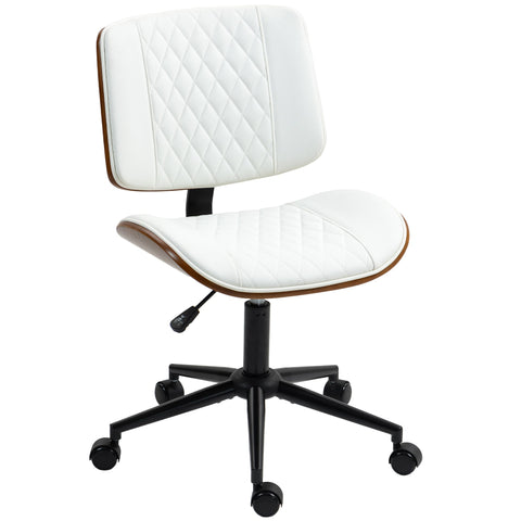 Rootz Office Chair - Desk Chair - Swivel Chair - Height Adjustable - 52 x 53 x 80-90 cm - White