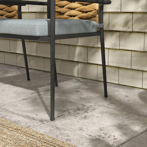 Rootz Garden Chairs - Outdoor Chairs - Patio Chairs - Seat Cushions - Weather Resistant - Modern Design - PE Rattan - Polyester - Brown-Gray - 40W x 47D cm