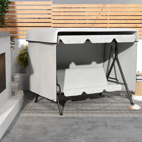 Rootz Tuinmeubelhoes - Tuinmeubilair - Beschermhoes - Weerbestendig - PE-coating - Groen - 215L x 155W x 150H cm