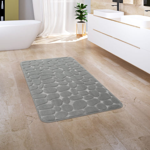 Memory Foam Bath Mat – Soft & Durable – Embossed Patterns – Quick Drying