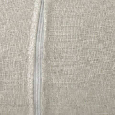 Rootz Armchair Set with Footstool - Upholstered Lounge Chair - Wooden Frame - Lightweight & Compact - Breathable Linen Fabric - Cream+Natural - 66.5cm x 80cm x 99cm