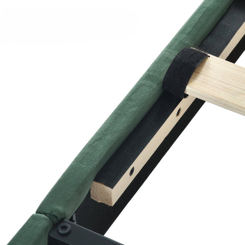 Rootz Double Bed Frame - Velvet Bed - Elegant Bedroom Furniture - Luxurious Comfort - 146L x 210P x 111H cm