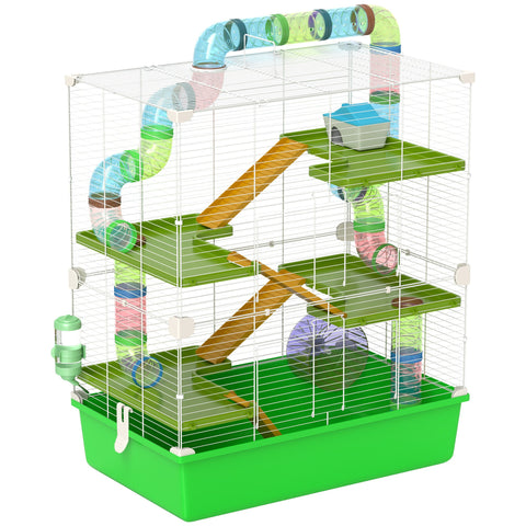 Rootz 5 Level Rodent Cage - Hamster Enclosure - Mouse Habitat - Spacious Play Area - 59cm x 36cm x 69cm