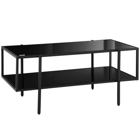 Rootz Coffee Table with Storage - Living Room Table - Sofa Table - Adds Elegance & Organization - 100cm x 55cm x 45.5cm