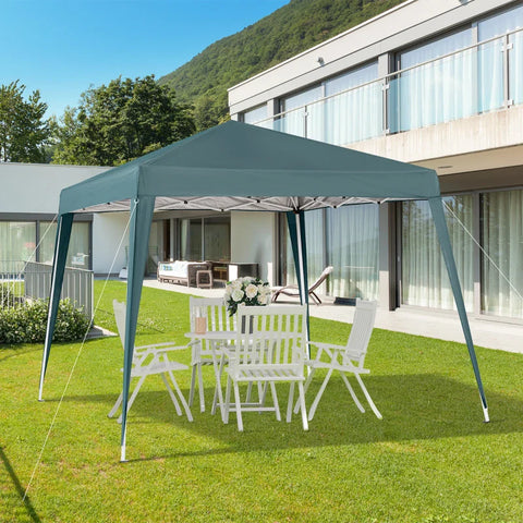 Rootz Garden Pavilion - Folding Pavilion - Folding Tent With UV Protection - Tent With Carrying Bag - Garden - Balcony - Steel - Green - 240L x 240W x 250H cm