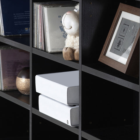 Rootz CD/DVD Shelf Storage - Media Organizer - Adjustable Shelving - Stores 1116 CDs - 102 x 24 x 195 cm - Elegant Black Finish