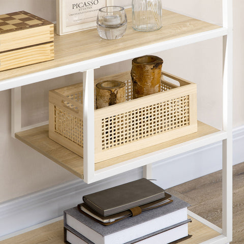 Rootz 7 Level Bookcase Shelf - Metal Frame - Industrial Style - Space Optimization - 83cm x 34cm x 180cm