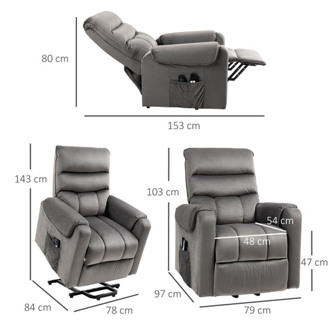 Rootz Electrical Massage Armchair - Adjustable Recliner - Velvet Seat - 8-Point Massage - 79cm x 97cm x 103cm
