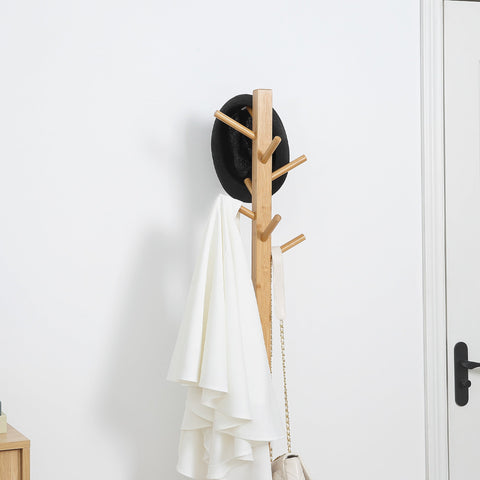 Rootz Scandinavian Storage Furniture with Drawer - Clothes Rack - Bench - Solid Bamboo - Polyester - 35b x 35t x 177h cm