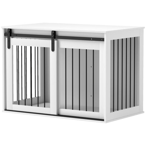 Rootz Dog Crate - Dog House - Pet Cage - Chipboard and Steel - Ventilation - 98cm x 58cm x 61cm