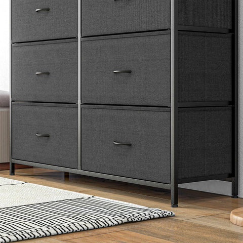 Rootz Fabric Drawers Chest of Drawers - Storage Cabinet - Fleece Drawers - Sturdy Steel Frame - 100cm x 30cm x 100cm