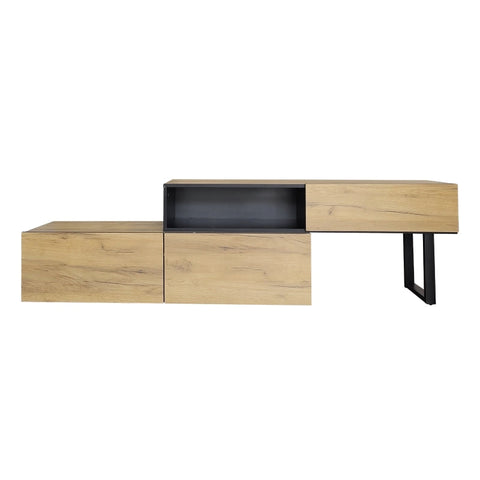 Rootz TV Cabinet Combo - Entertainment Stand - TV Console - Adjustable Length, Ample Storage - 120cm x 34.5cm x 30cm/50cm