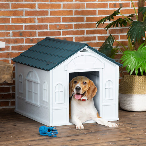 Rootz Outdoor Dog House - Pet Shelter - Canine Home - Durable & Weather-Resistant - 65 x 75.7 x 63 cm