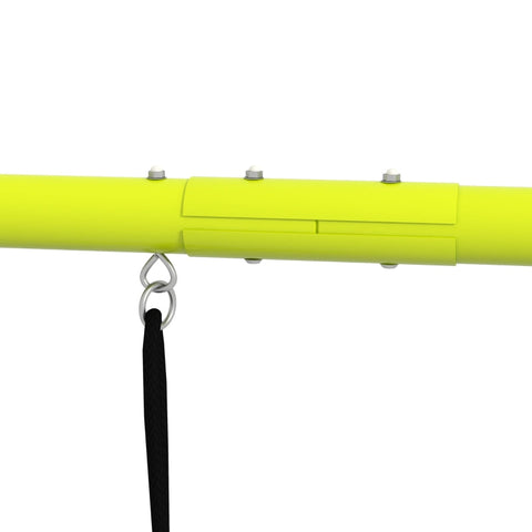 Rootz Children's Swing Set - with Climbing Net - Rung Ladder for Children - Steel Frame - Green - 260cm x 185cm x 180cm