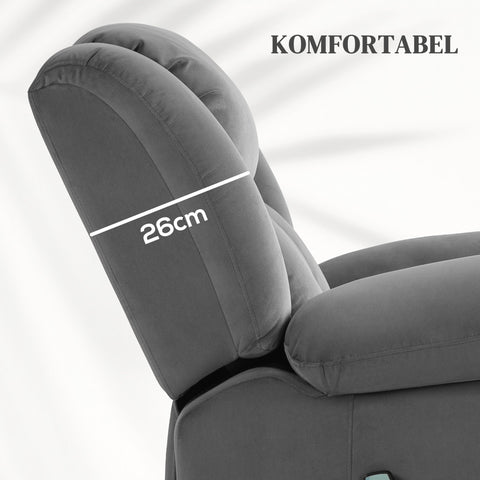 Rootz Electric Riser Chair - Reclining Armchair - Power Lift Chair - USB Ports, Massage & Heat - 101cm x 93cm x 104cm