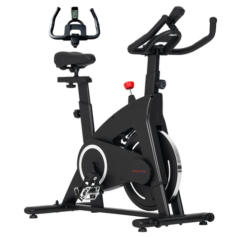 Rootz Fitness Home Trainer Bike - Exercise Bike - Spin Bike - Adjustable Resistance - 106cm x 53cm x 111-123cm