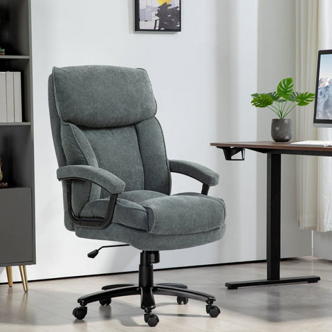 Rootz Desk Chair - Office Chair - PC Chair - Supports 200 kg - Foam Padding - 68.5W x 79D x 117-125H cm