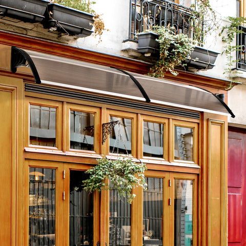 Rootz Canopy - UV-resistant - Water-resistant - PC Sheets - Polypropylene And Aluminum - Brown - 75 x 195 x 23 cm