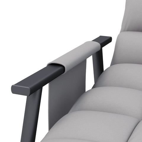 Rootz Rocking Chair - Adjustable Recliner - Relaxation Chair - 4-Level Footrest - 5-Level Backrest - Microfiber Cover - 134cm x 60cm x 70cm - Metal Frame - Gray