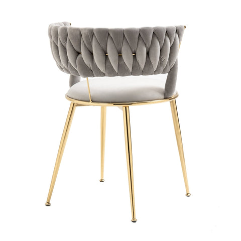 Rootz Velvet Dining Chairs Set - Elegant Velvet Seating - Padded Comfortable Chairs - Solid Structure - 57cm x 55cm x 70cm