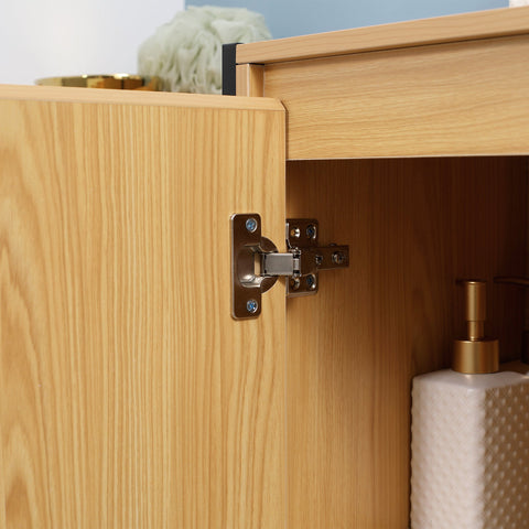 Rootz Bathroom Cabinet - Standing Cabinet - Storage Unit - Maximizes Space - 60 x 28 x 80 cm