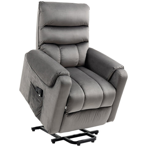 Rootz Electrical Massage Armchair - Adjustable Recliner - Velvet Seat - 8-Point Massage - 79cm x 97cm x 103cm