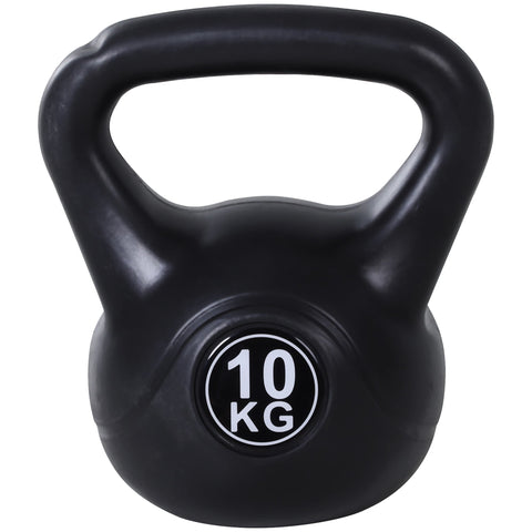 Rootz Kettlebell Dumbbell 10kg - Heavyweight Fitness Tool - Strength Training Equipment - Sand Filled - 25cm x 19cm x 28cm - Black