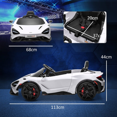 Rootz McLaren 765LT Kids Electric Car - Children's Ride-On - Battery-Powered Vehicle - Up to 1 Hour Play - 113cm x 68cm x 44cm