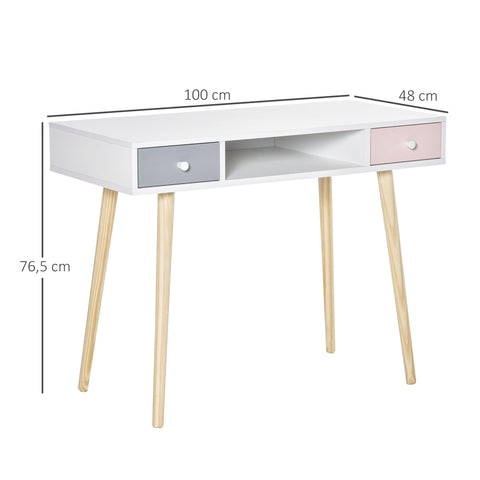 Rootz Children's Desk with Drawer - Kids Table - Multicolored Desk - Encourages Learning - 100 x 48 x 76.5 cm