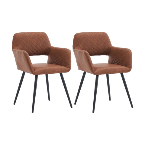 Rootz 2 Piece Makeup Chairs Set - Vanity Chairs - Faux Leather Seating - Ergonomic Comfort - 58cm x 56cm x 80cm