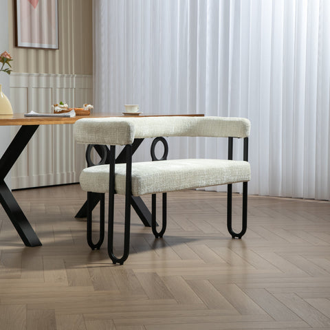 Rootz Double Sofa - Love Seat - Modern Couch - Chenille Fabric - 118cm x 53cm x 71cm - Ergonomic Comfort