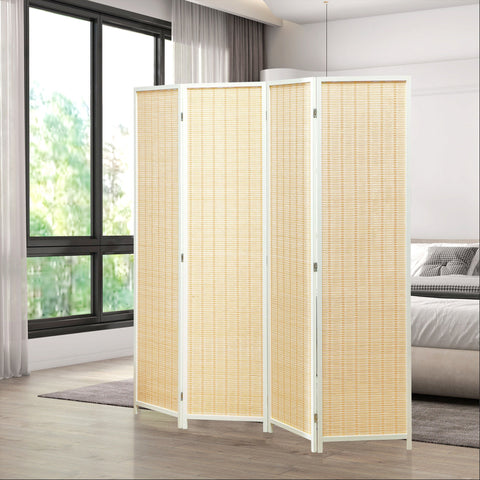 Rootz Paravent - Wooden Room Divider - Foldable Partition - Enhances Privacy - 180cm x 180cm - Brown