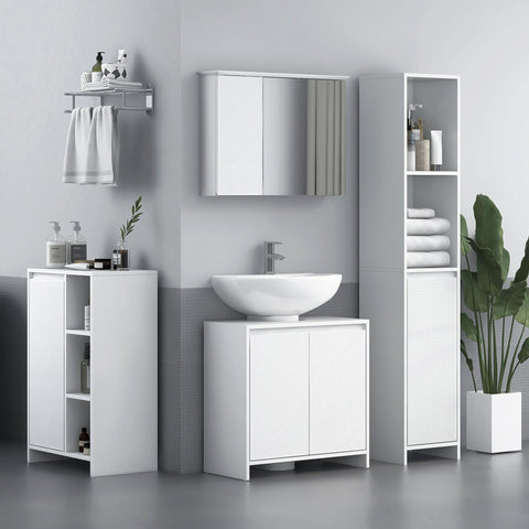 Rootz Bathroom Cabinet - Storage Cabinet - Organizer - Adjustable Shelf - 53 x 30 x 80 cm - Optimize Small Spaces
