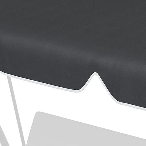 Rootz Garden Swing - Hollywood Swings - Replacement Roof - Canopy - UV50+ Protection - Protection Rain - Foldable - Space-saving - Polyester - Black - 192 X 144 Cm
