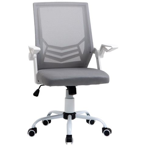 Rootz Ergonomic Office Chair - Mesh Office Chair - Adjustable Swivel Chair - Lumbar Support - 62.5cm x 55cm x 94-104cm, Grey