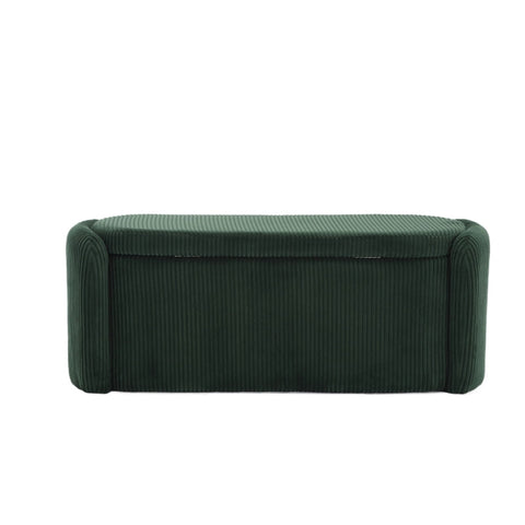 Rootz Storage Stool - Velvet Ottoman - Upholstered Bench - Spacious Storage - 112L x 41W x 42H cm