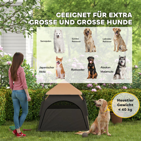 Rootz Pet Tent - Dog Tent - Foldable - Weather-Resistant Dog House - Portable & Easy to Assemble - 120cm x 120cm x 106cm