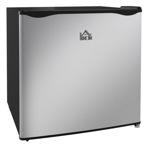 Rootz Mini Cupboard 35L Mini Fridge - Compact Freezer - Portable Cooler - Low Noise & Energy - 47 x 44.2 x 48.8 cm, Silver and Black
