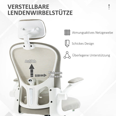 Rootz Office Chair - Computer Chair - Task Chair - Ergonomic Design - 62cm x 64cm x 112-120cm