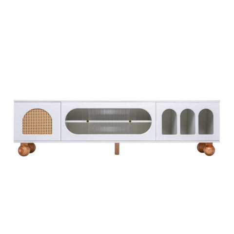 Rootz TV Cabinet - Media Console - Entertainment Center - Modern Design - 170L x 47W x 37H cm